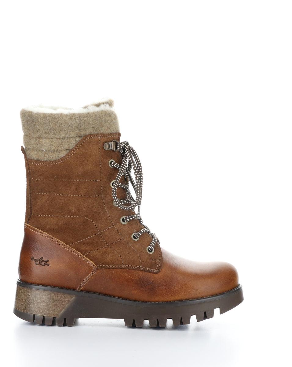 Bos. & Co. GALA PRIMA COGNAC/REDWOOD Round Toe Boots