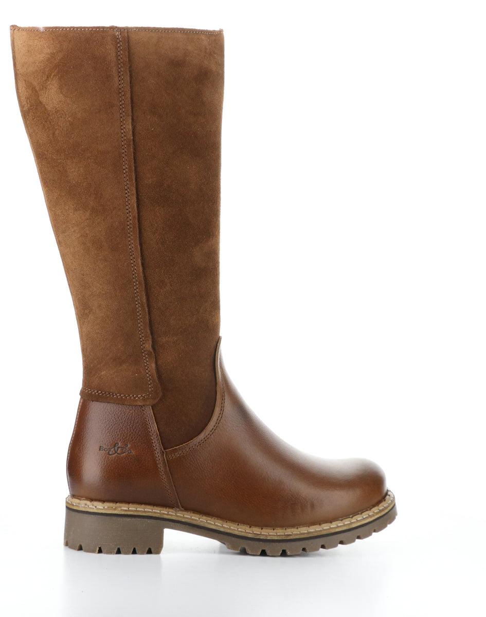 Bos. & Co. HUDSON COGNAC/REDWOOD Round Toe Boots