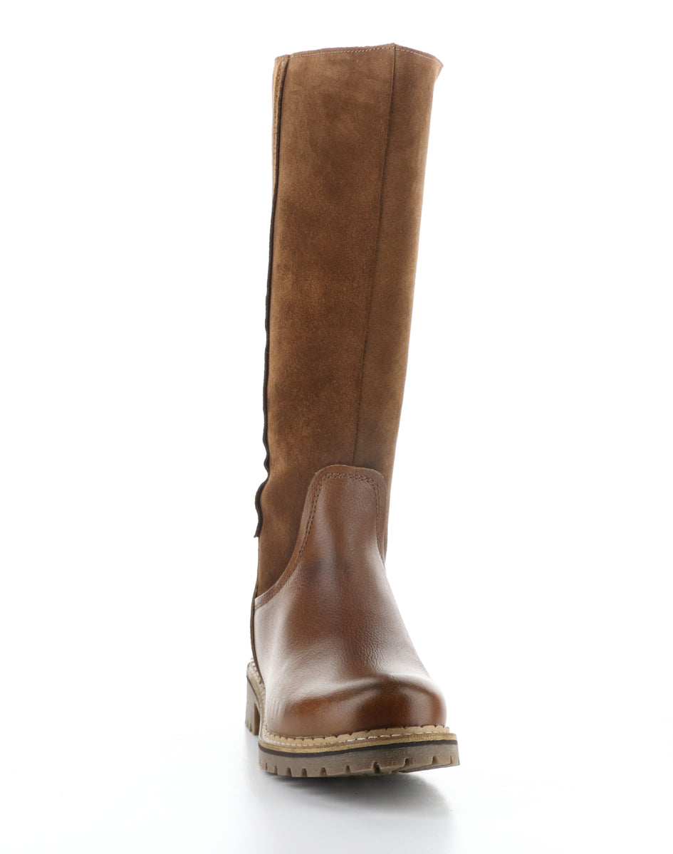 Bos. & Co. HUDSON COGNAC/REDWOOD Round Toe Boots