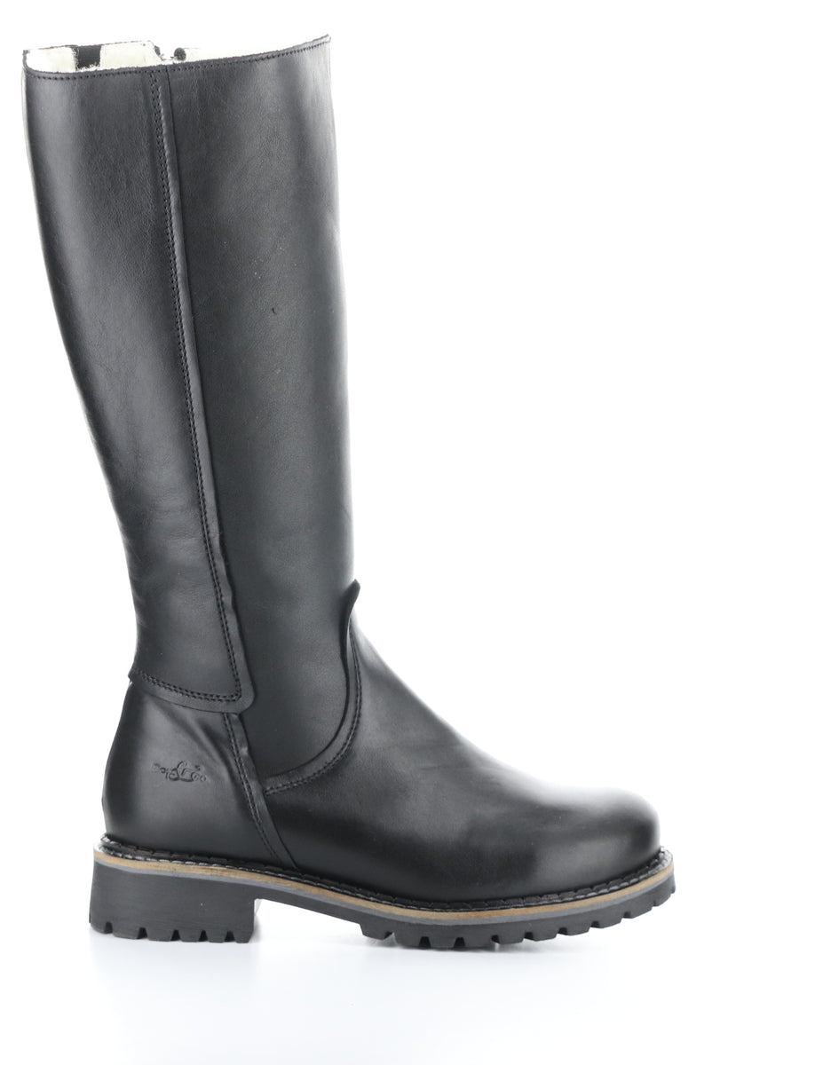 Bos. & Co. HUDSON Leather Black Round Toe Boots