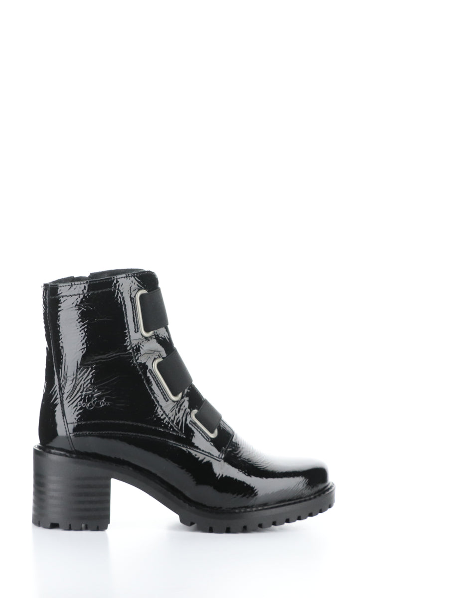 Bos. & Co. INDIE Patent Black Elasticated Boots
