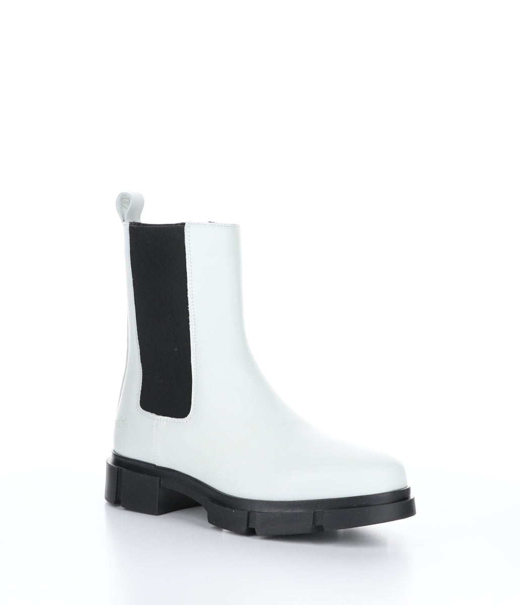 bos. & co. LOCK White/Black Zip Up Boots