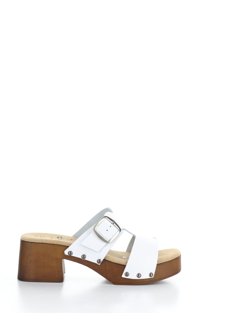 Bos. & Co. MARIS WHITE Slip-on Sandals