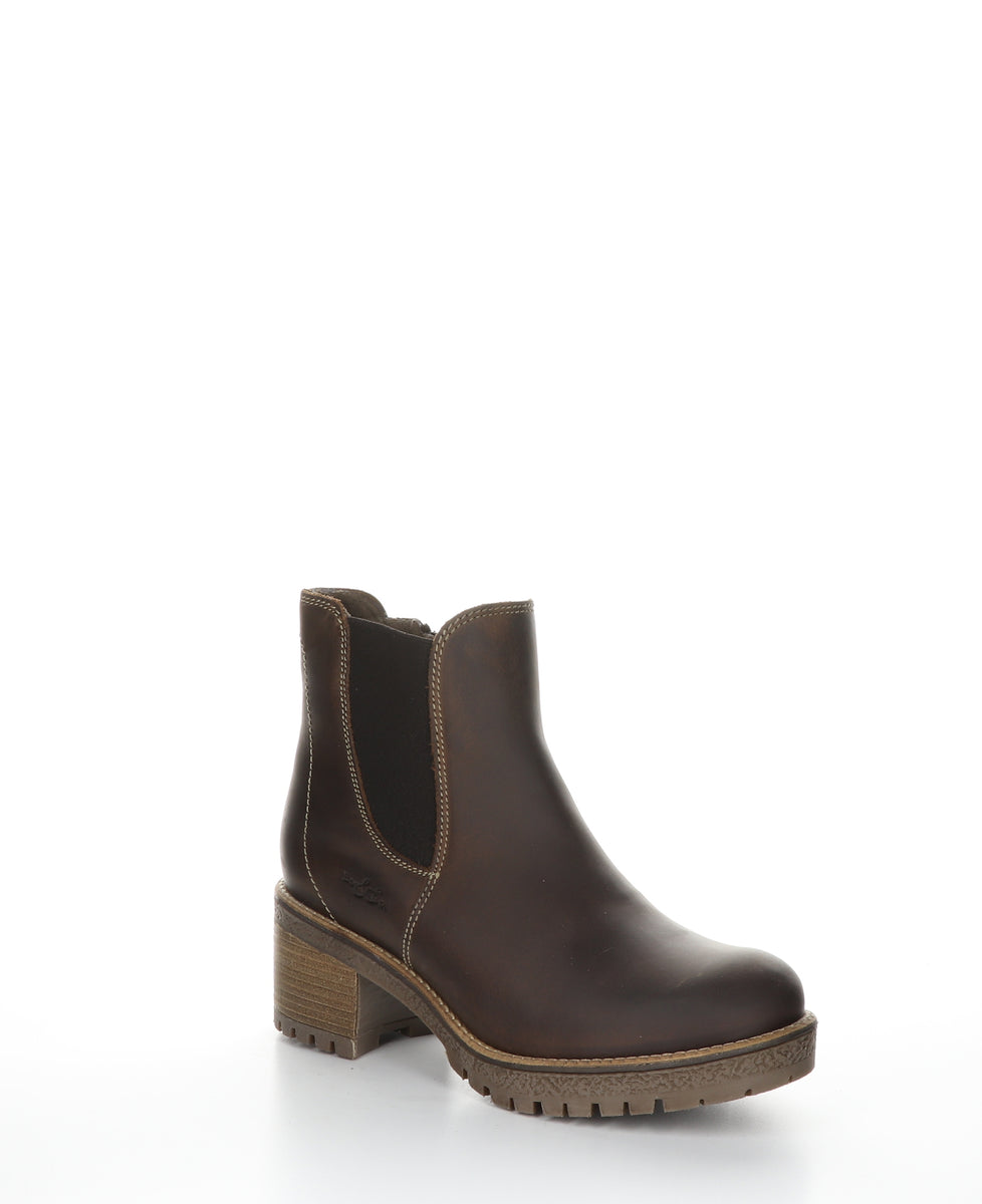 bos. & co. MASS Espresso/Dk Brn Zip Up Ankle Boots