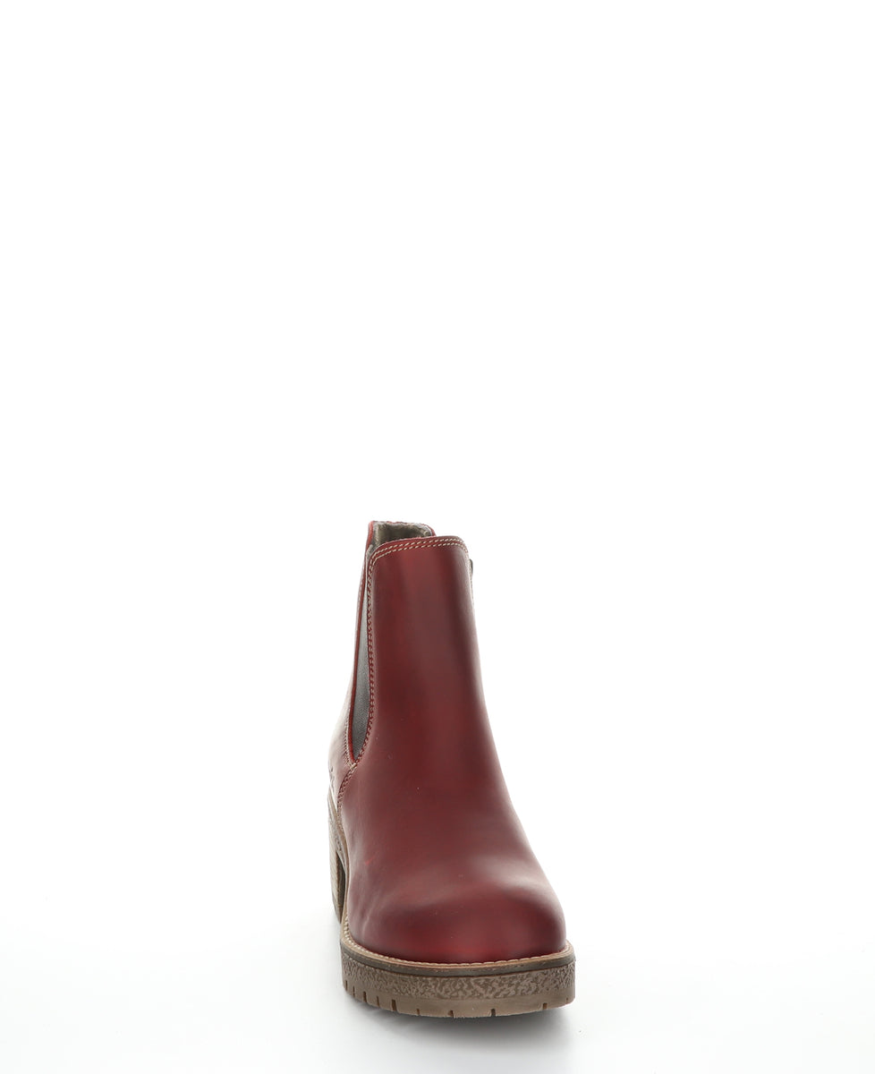 Bos. & Co. MASS Red Zip Up Ankle Boots