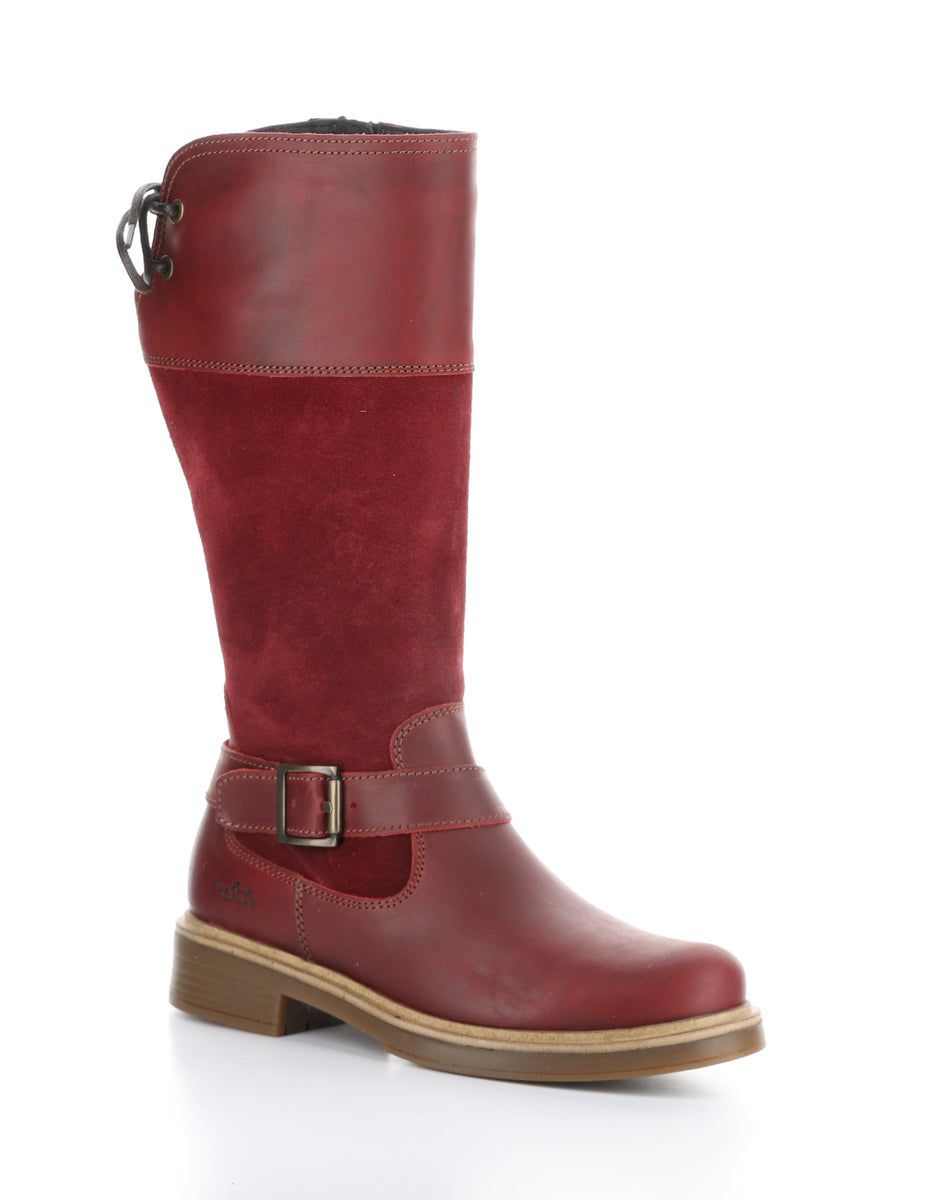 bos. & co. MATEO RED/SANGRIA/RED Round Toe Boots
