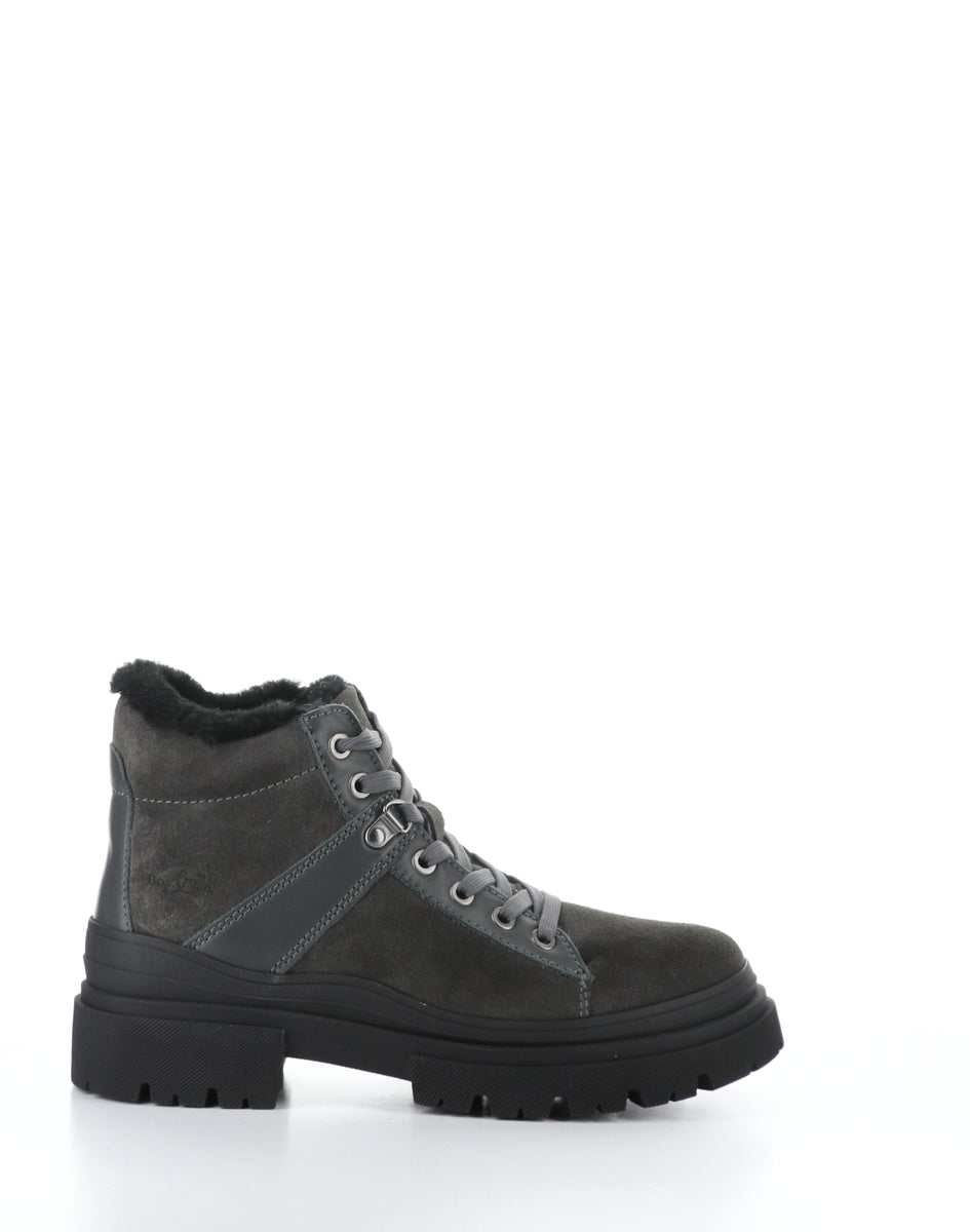 Bos. & Co. RIVER GREY/BLACK Round Toe Boots