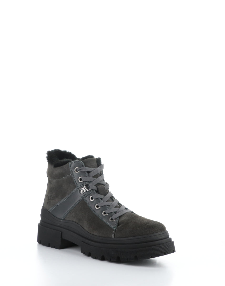 bos. & co. RIVER GREY/BLACK Round Toe Boots