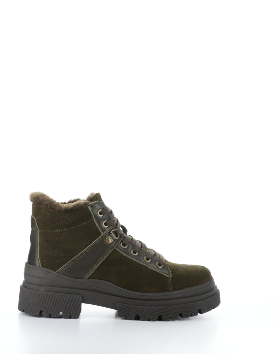 Bos. & Co. RIVER OLIVE/DARK BROWN Round Toe Boots