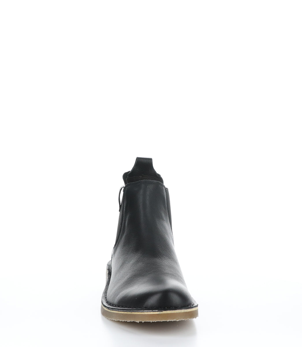 Bos. & Co. RONI040FLY Black Round Toe Ankle Boots