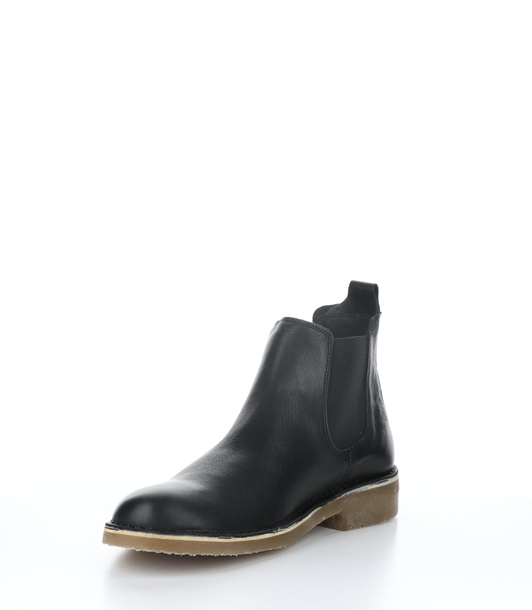 Bos. & Co. RONI040FLY Black Round Toe Ankle Boots