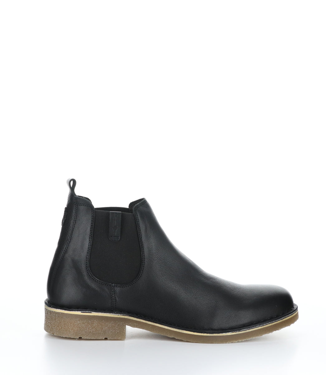 bos. & co. RONI040FLY Black Round Toe Ankle Boots