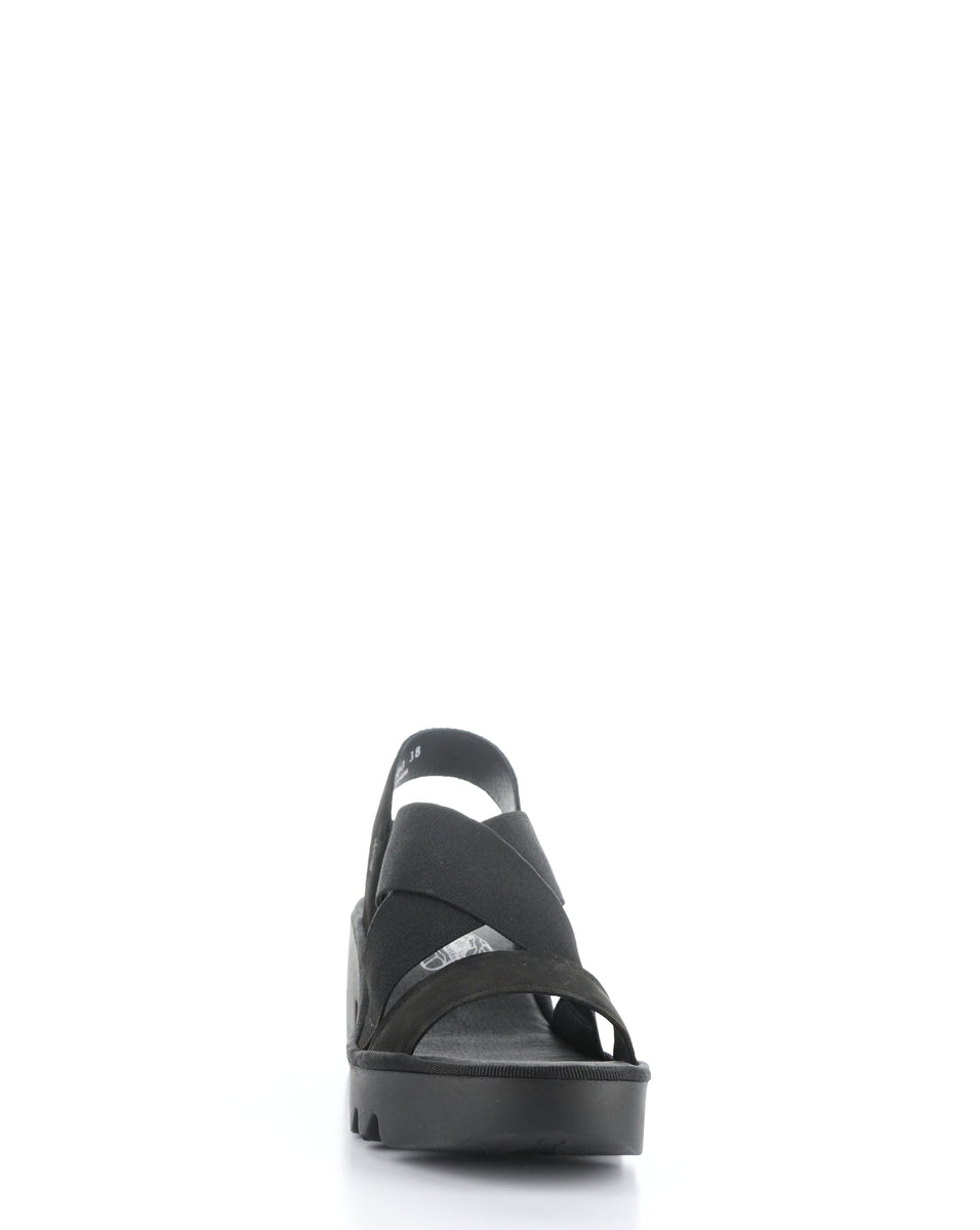 Bos. & Co. TAJI502FLY 000 BLACK Round Toe Sandals