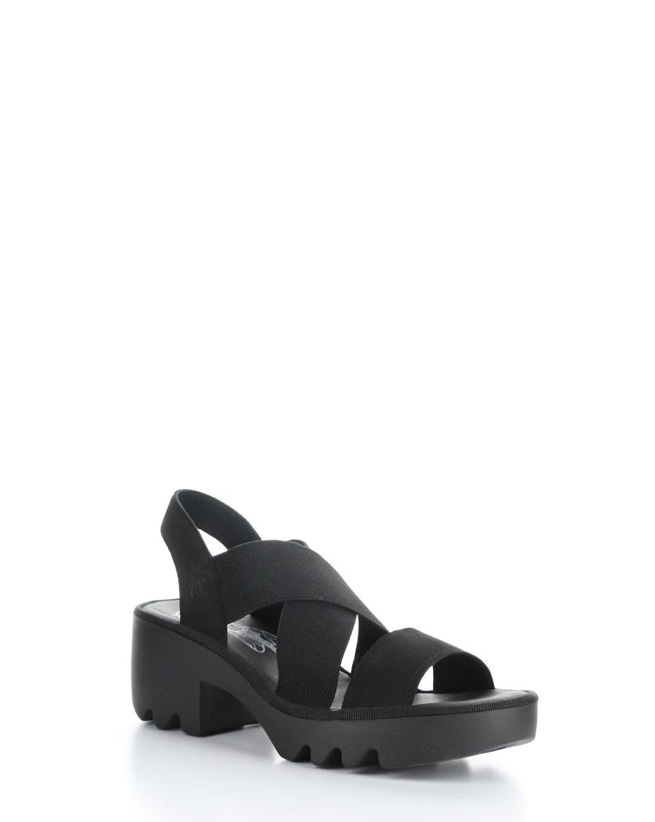 bos. & co. TAJI502FLY 000 BLACK Round Toe Sandals