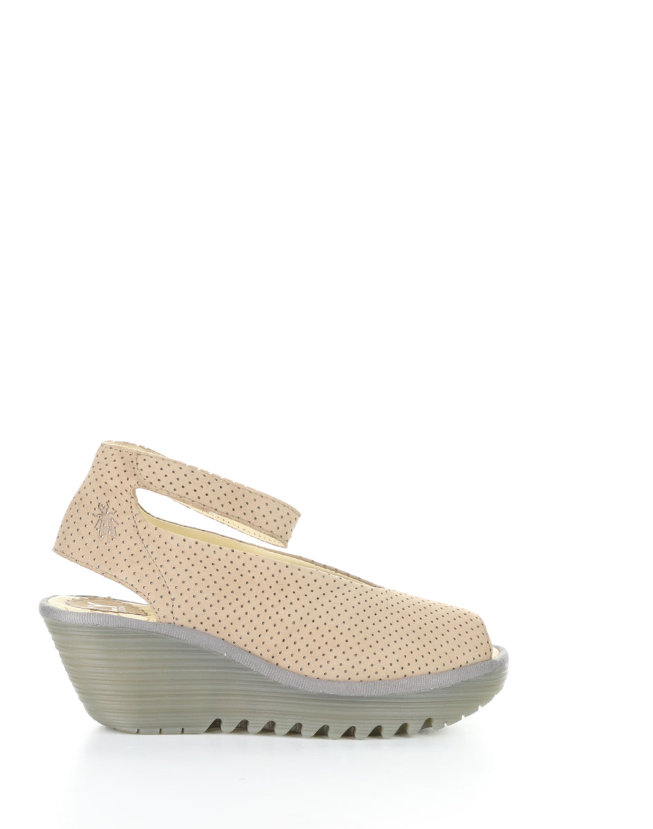 Bos. & Co. YALA376FLY PERF 057 TAUPE Velcro Sandals