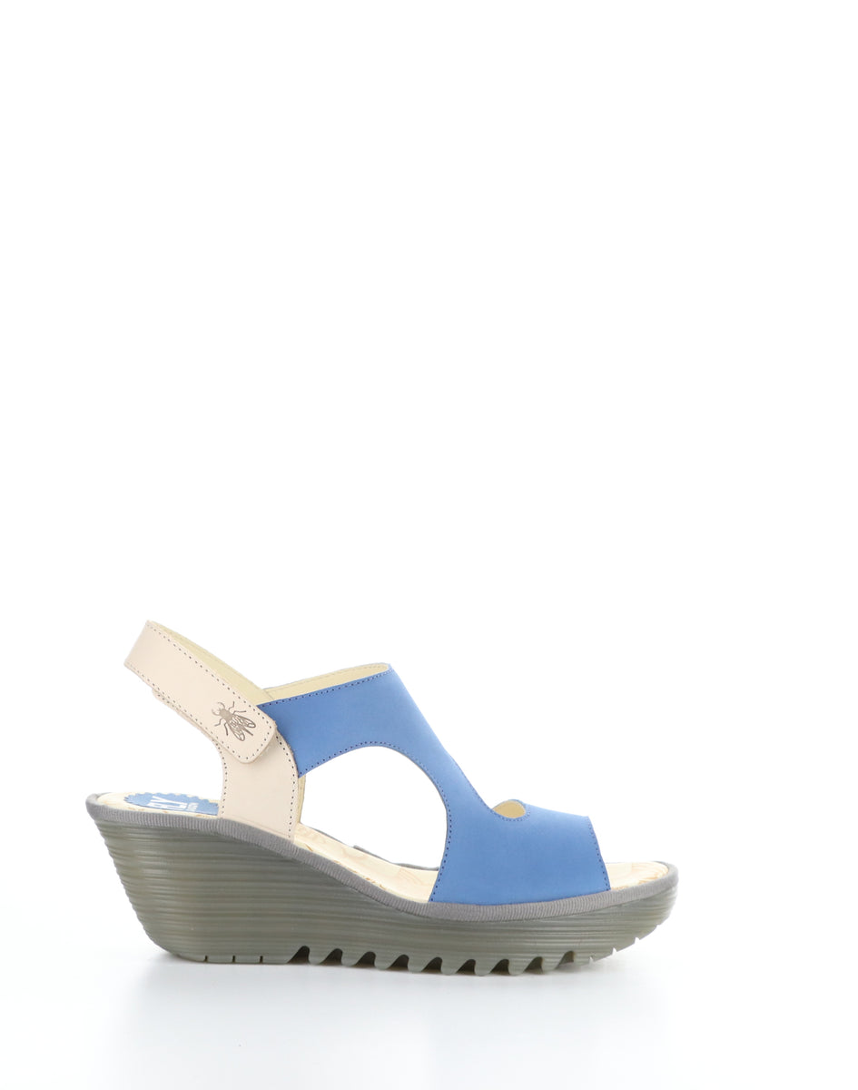 Bos. & Co. YOXA576FLY 004 BLUE/NATURAL Velcro Sandals