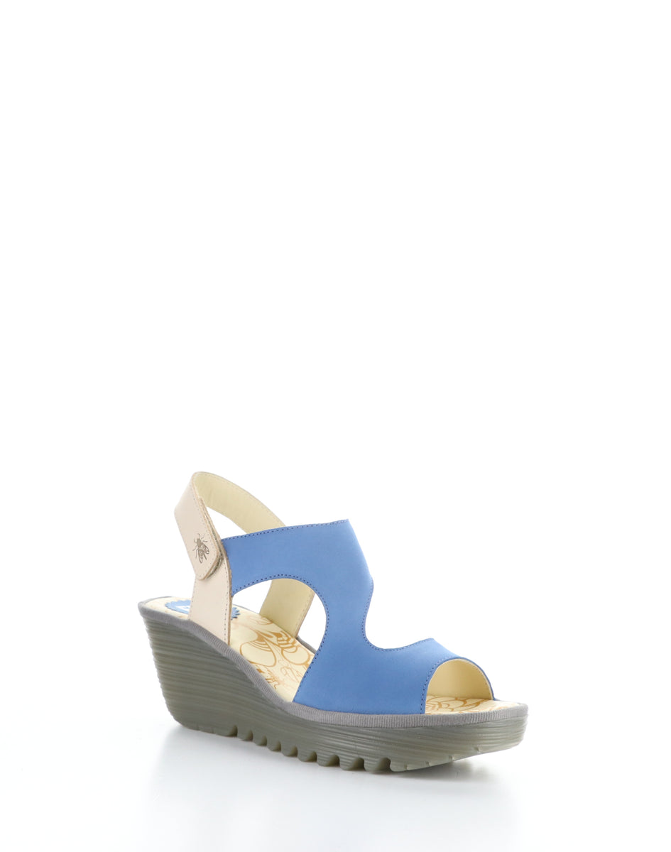 bos. & co. YOXA576FLY 004 BLUE/NATURAL Velcro Sandals