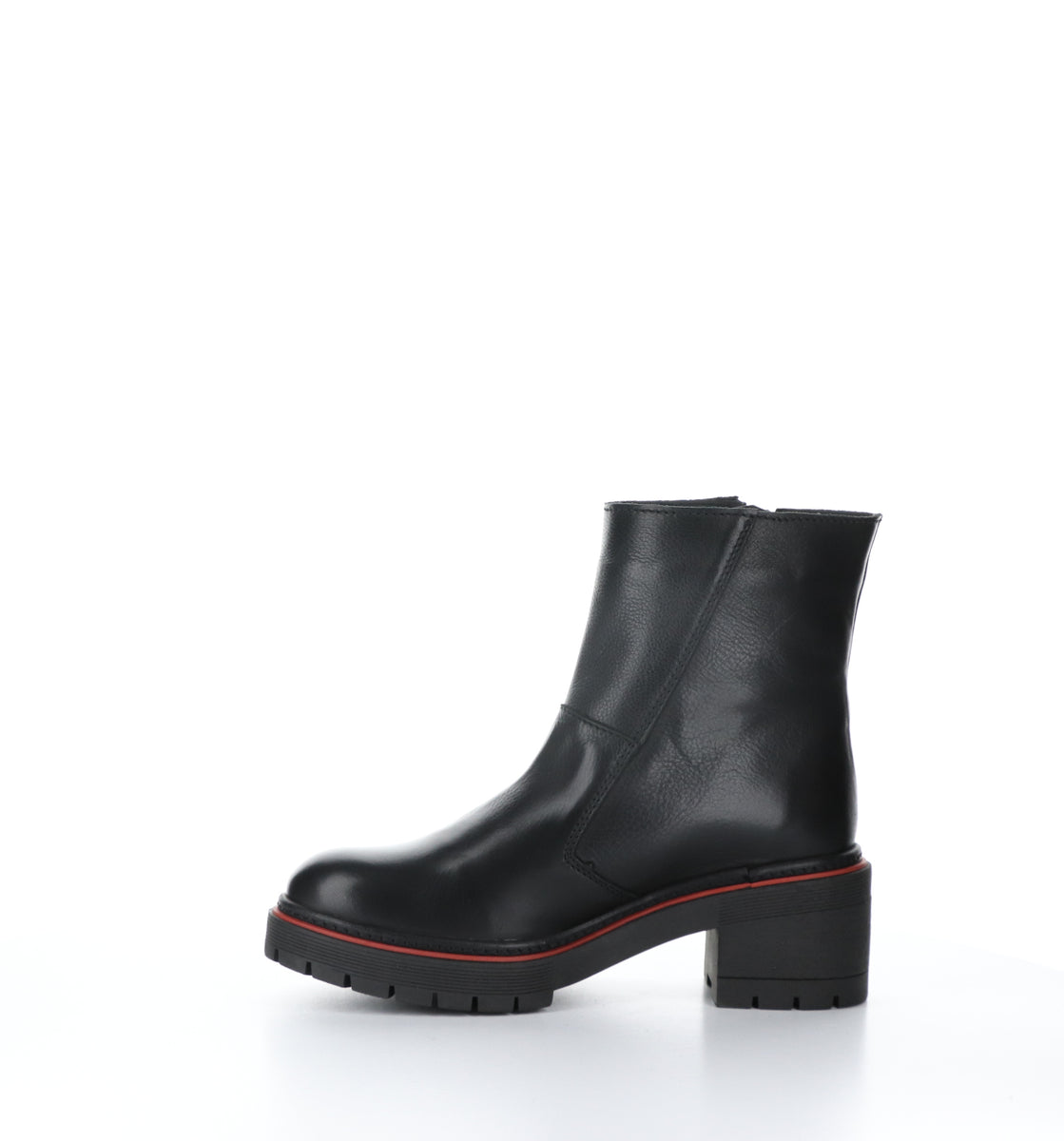 Bos. & Co. ZAP Black Zip Up Ankle Boots