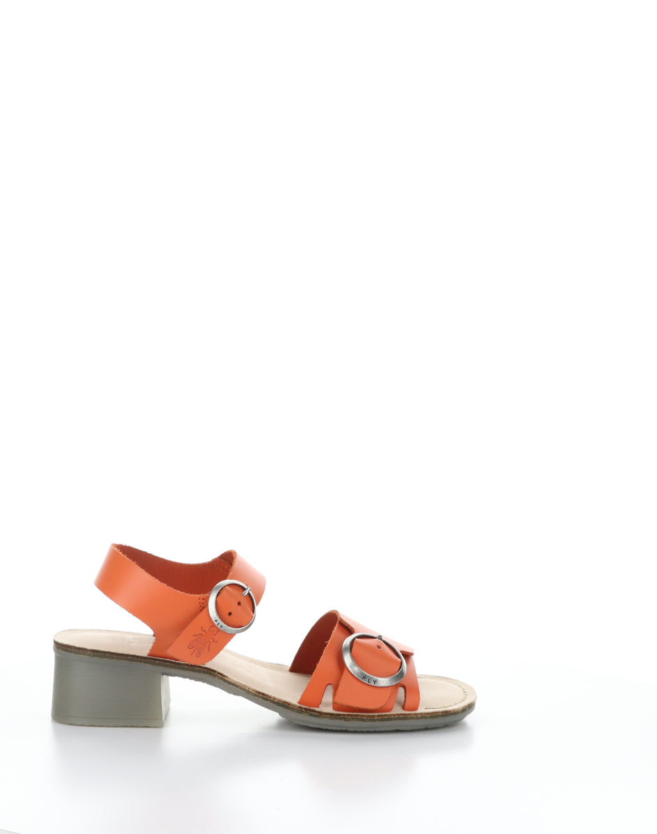 Bos. & Co. EBLI238FLY 002 SCARLET/NAT Round Toe Sandals