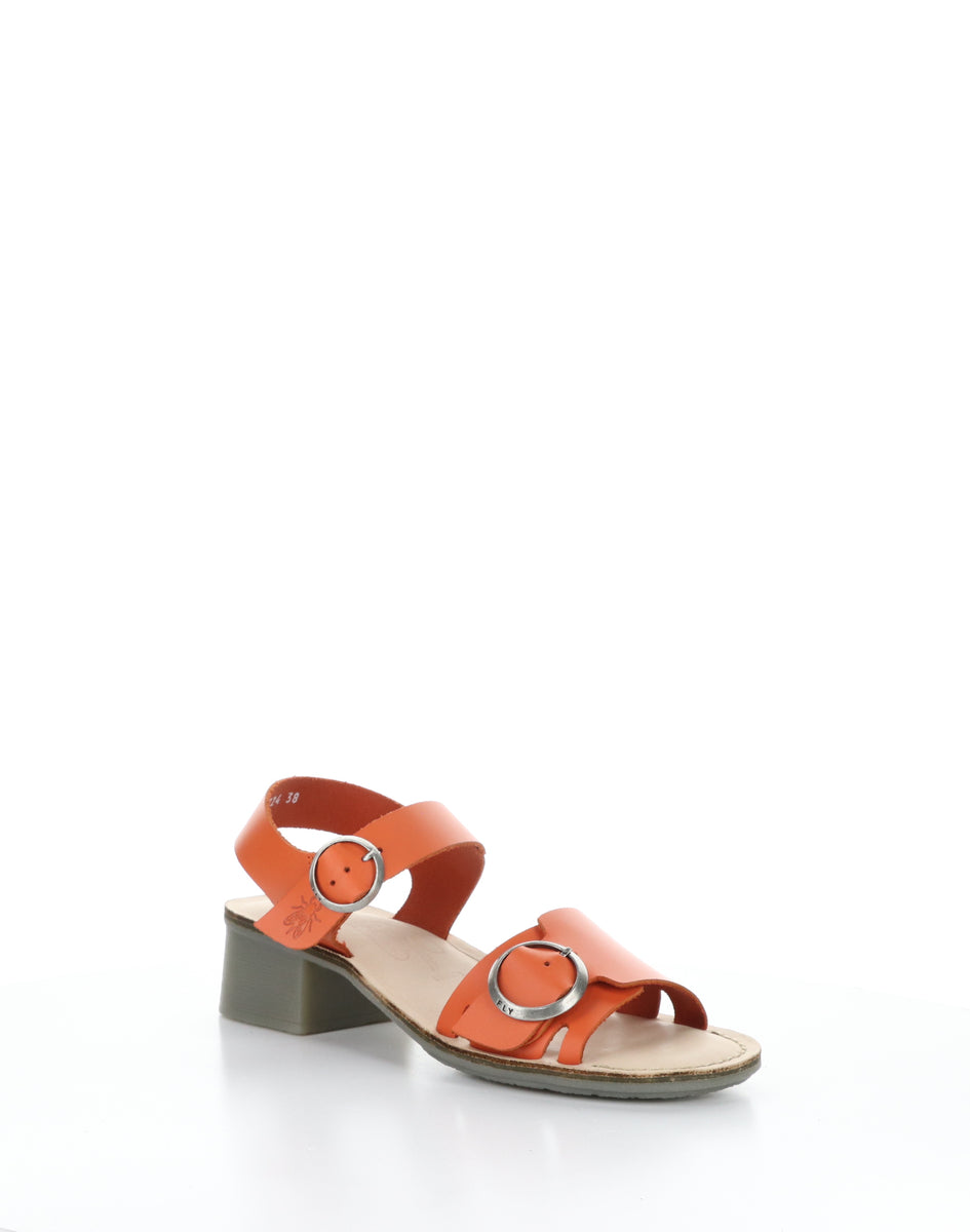bos. & co. EBLI238FLY 002 SCARLET/NAT Round Toe Sandals