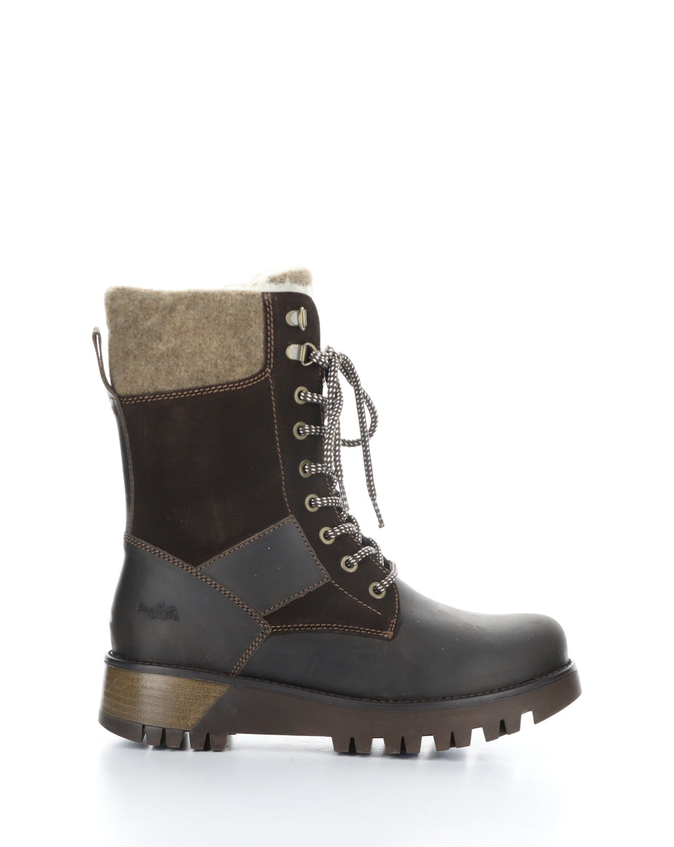 Bos. & Co. GENUS PRIMA DK BROWN/COFFEE/BARK Round Toe Boots