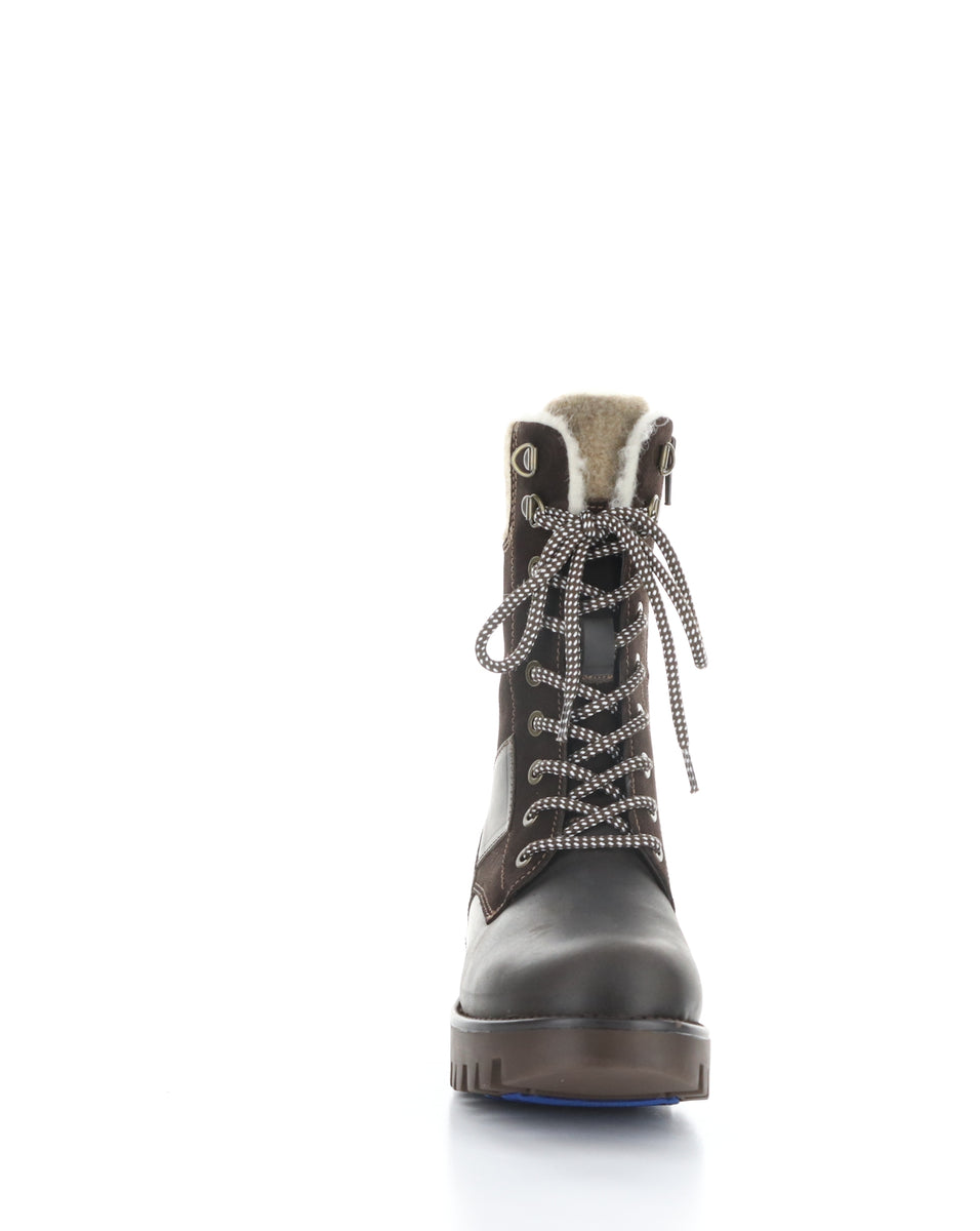 Bos. & Co. GENUS PRIMA DK BROWN/COFFEE/BARK Round Toe Boots