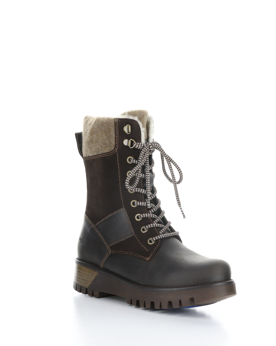 bos. & co. GENUS PRIMA DK BROWN/COFFEE/BARK Round Toe Boots