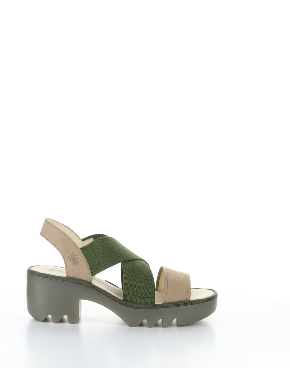 Bos. & Co. TAJI502FLY 008 TAUPE/KHAKI Round Toe Sandals