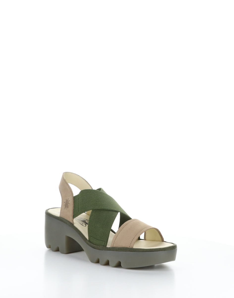 bos. & co. TAJI502FLY 008 TAUPE/KHAKI Round Toe Sandals