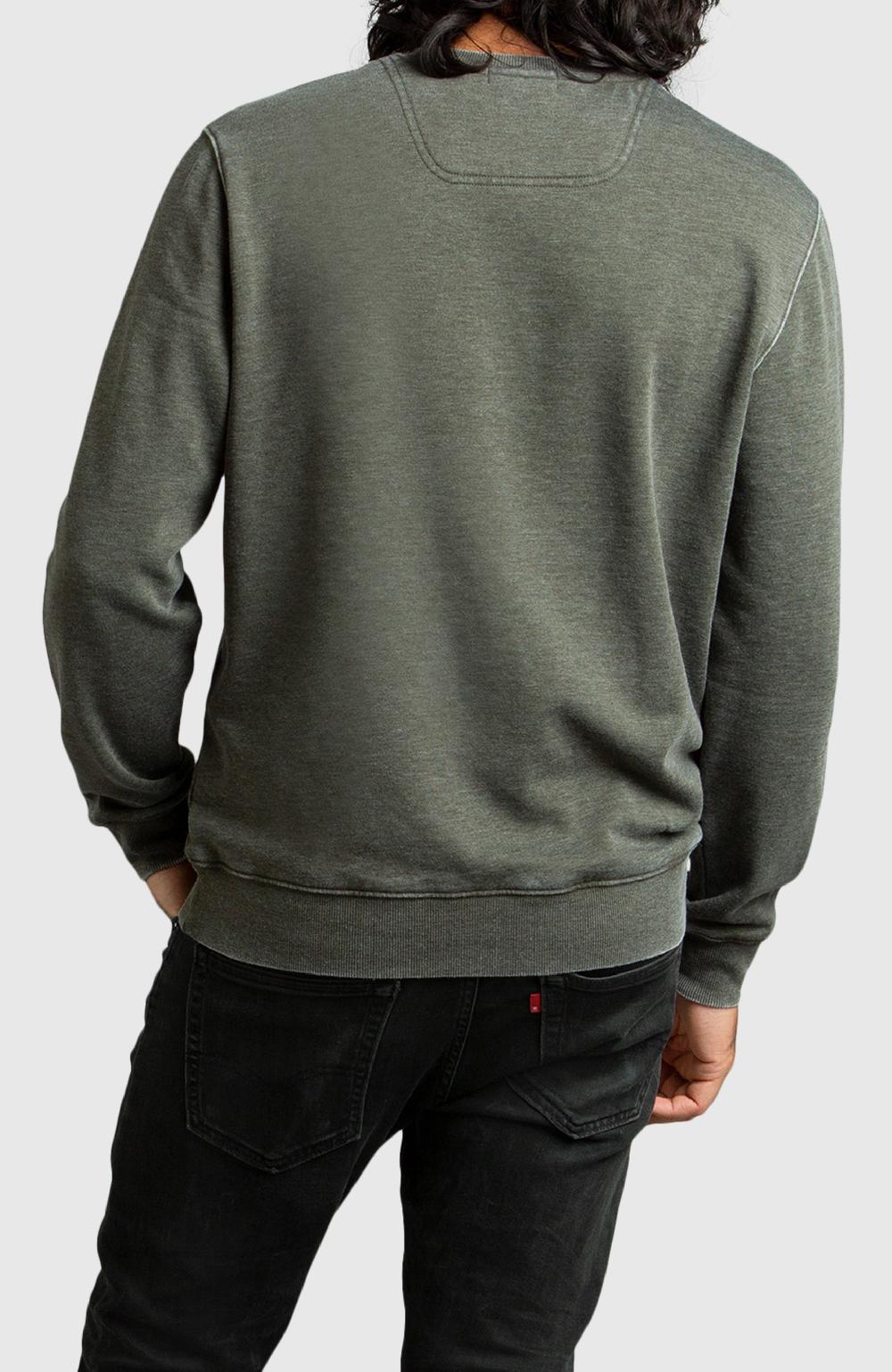 Boston Traders Army Green Fleece Crewneck Sweatshirt