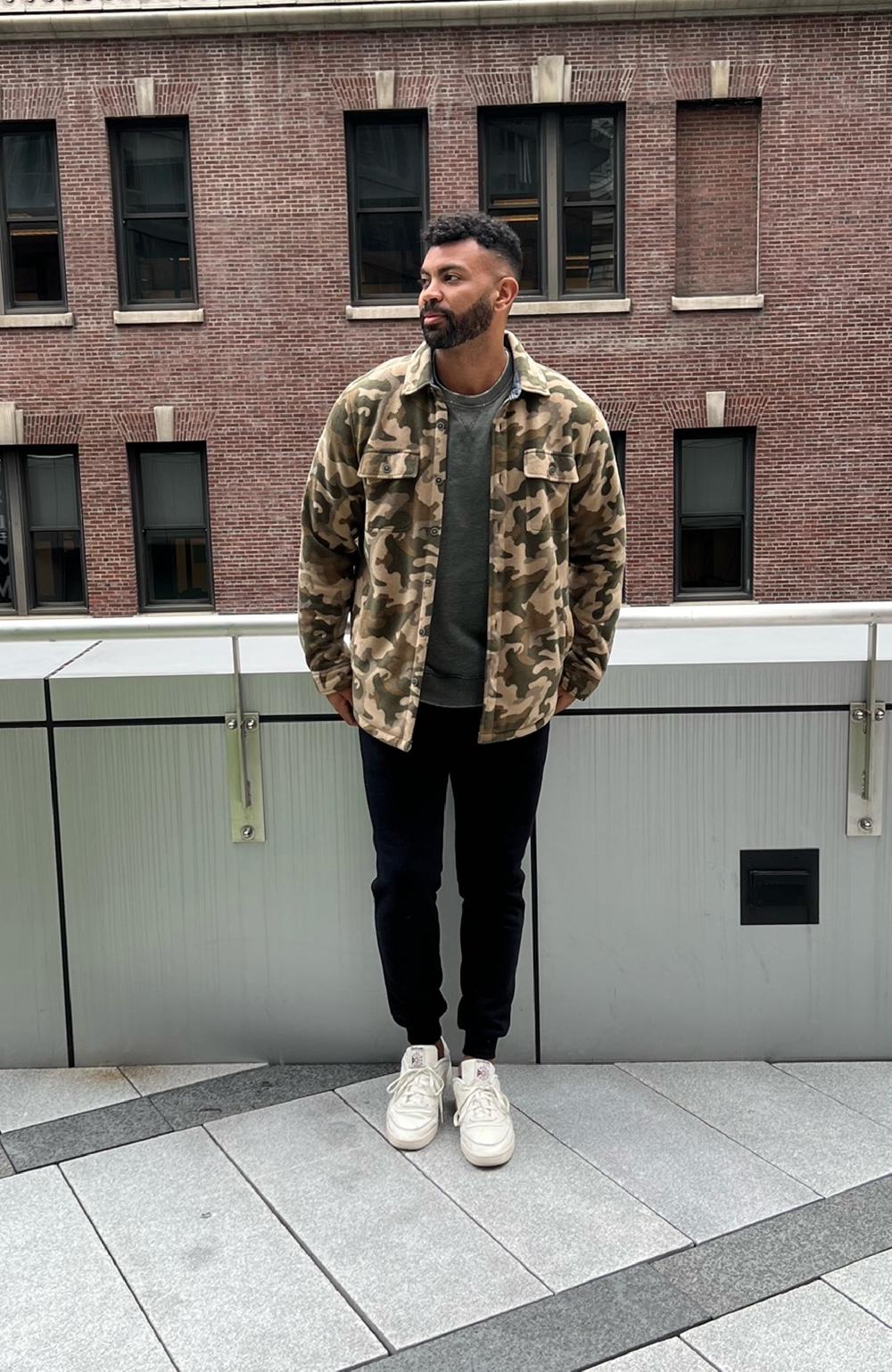 Boston Traders Army Green Polar Fleece Shirt Jacket