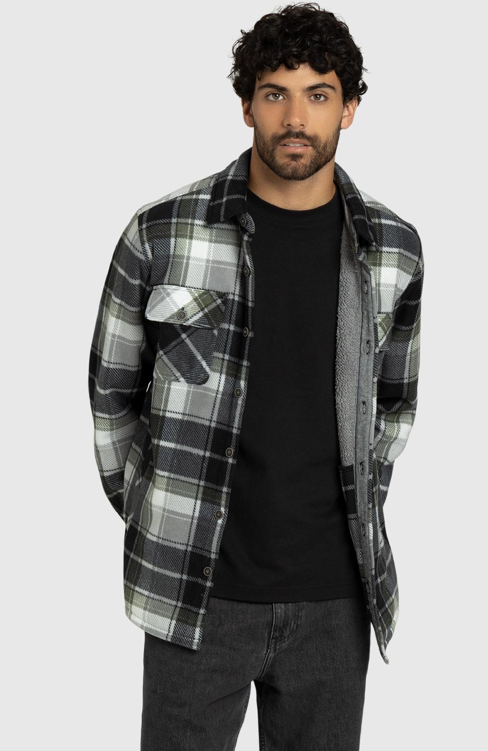 boston traders Black Beetle Polar Fleece Shirt Jacket