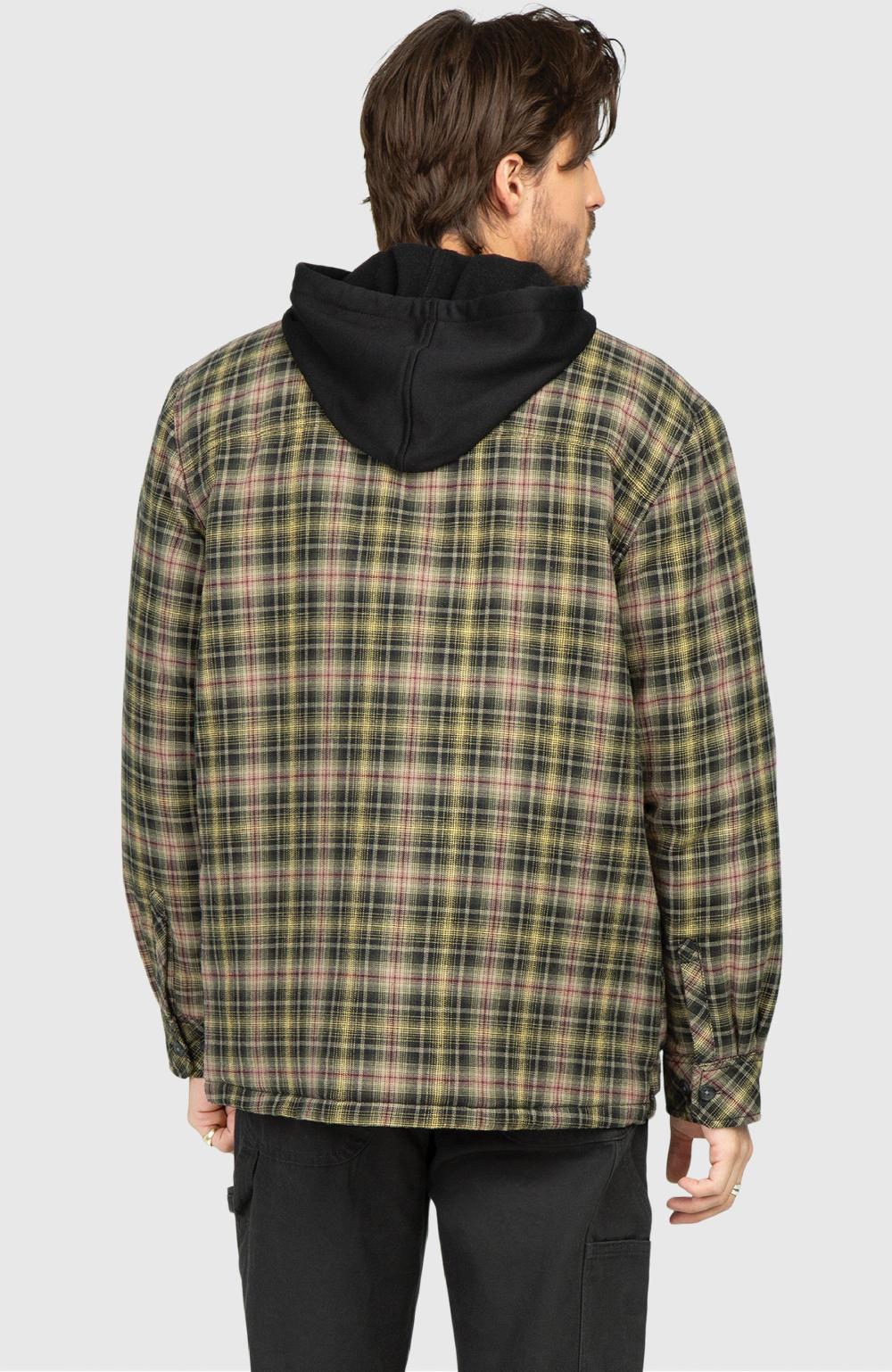 Boston Traders Black Pine Hooded Flannel Shirt Jacket