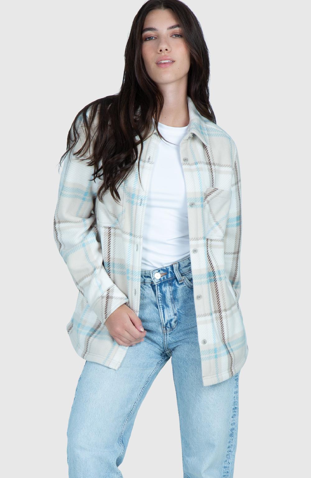 boston traders Blue Latte Polar Fleece Shirt Jacket