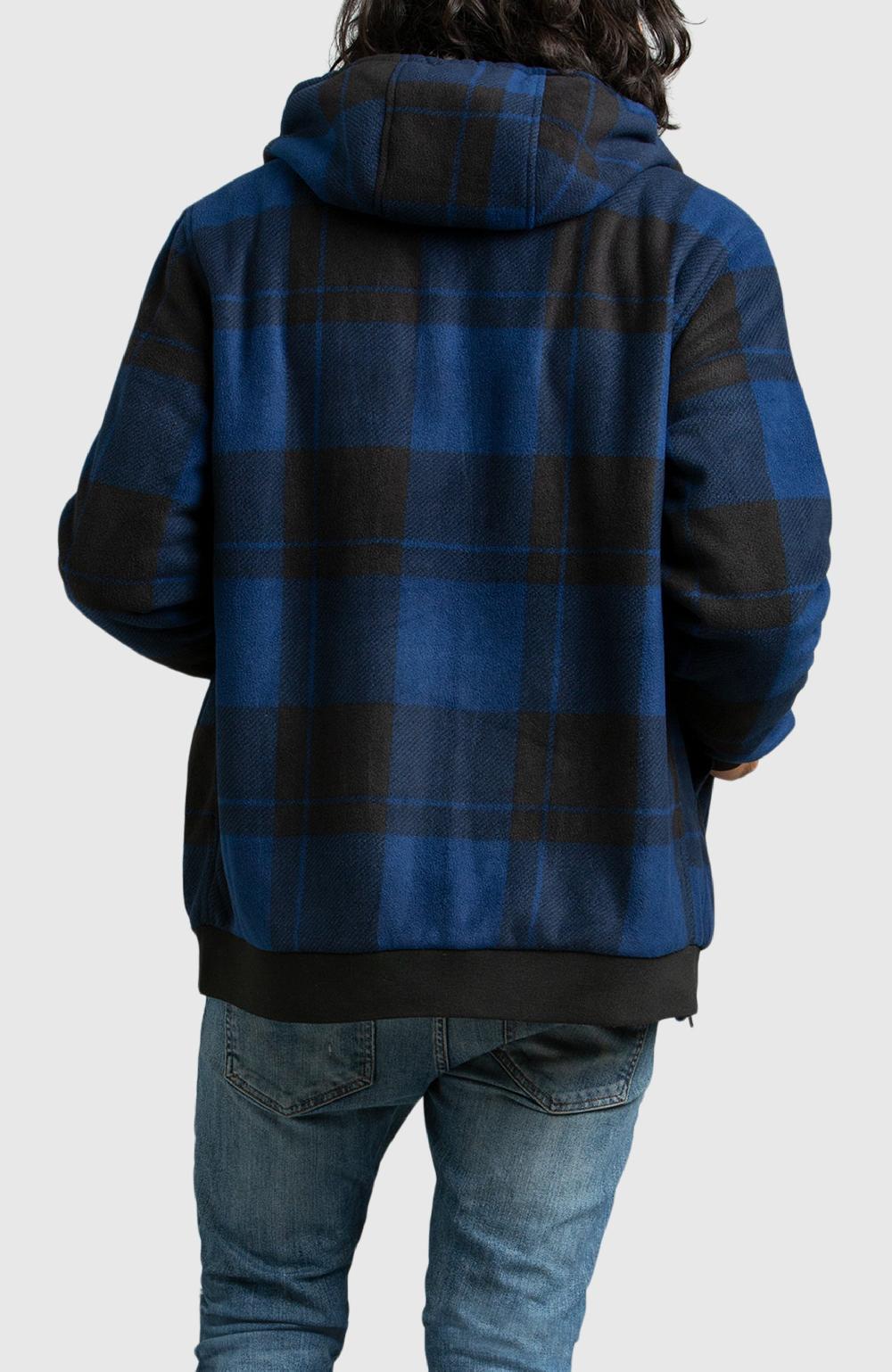 Boston Traders Blue Polar Fleece Hooded Bomber Jacket