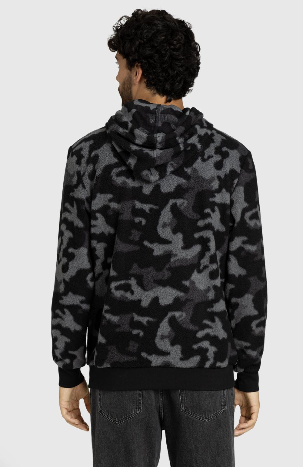 Boston Traders Black Camo Sherpa Hoodie