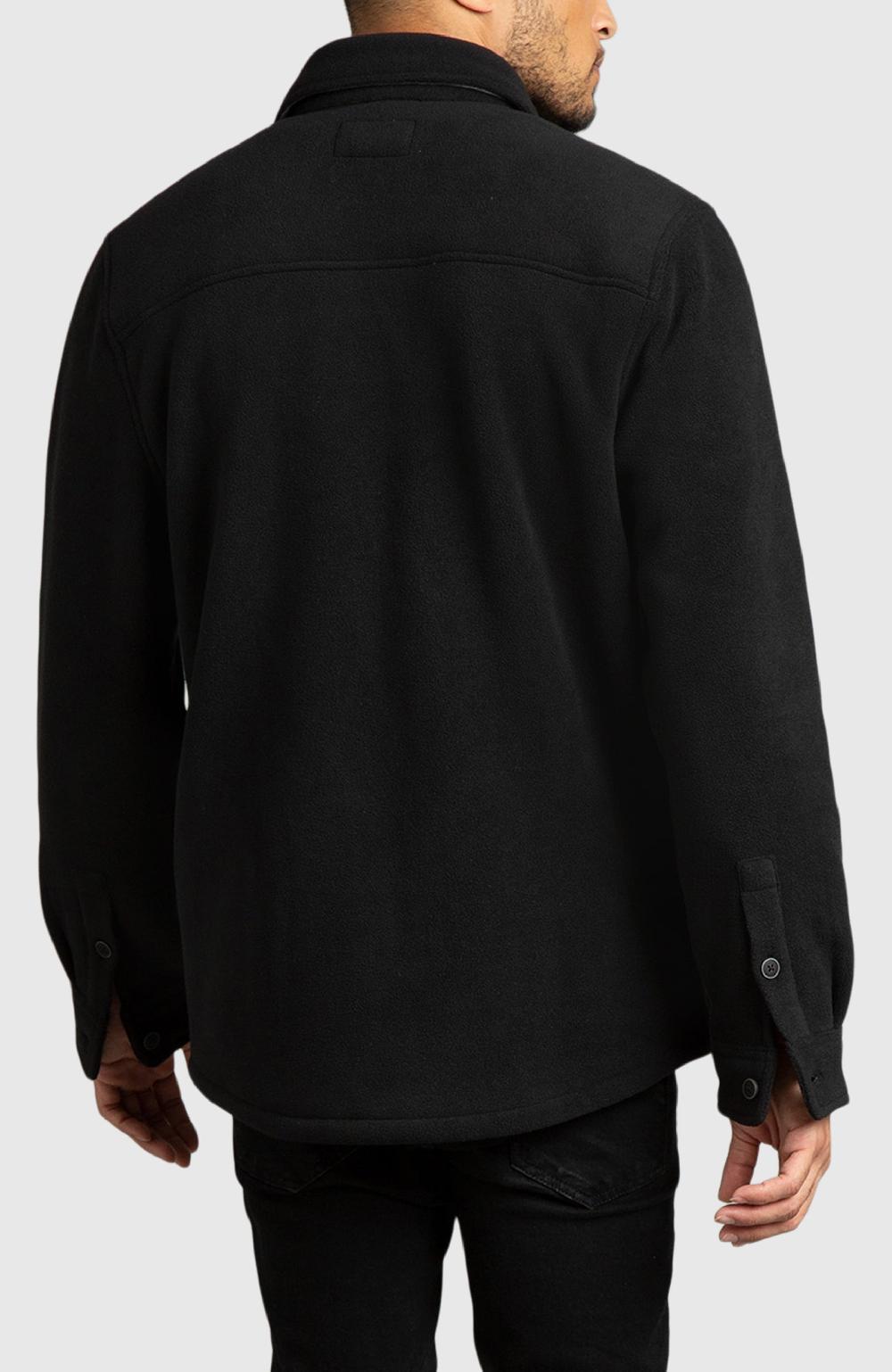 Boston Traders Black Polar Fleece Shirt Jacket