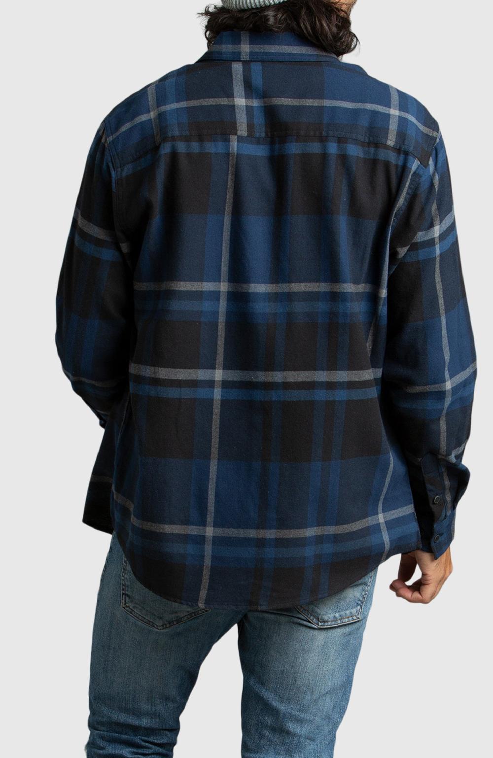 Boston Traders Blue And Black Plaid Flannel Shirt