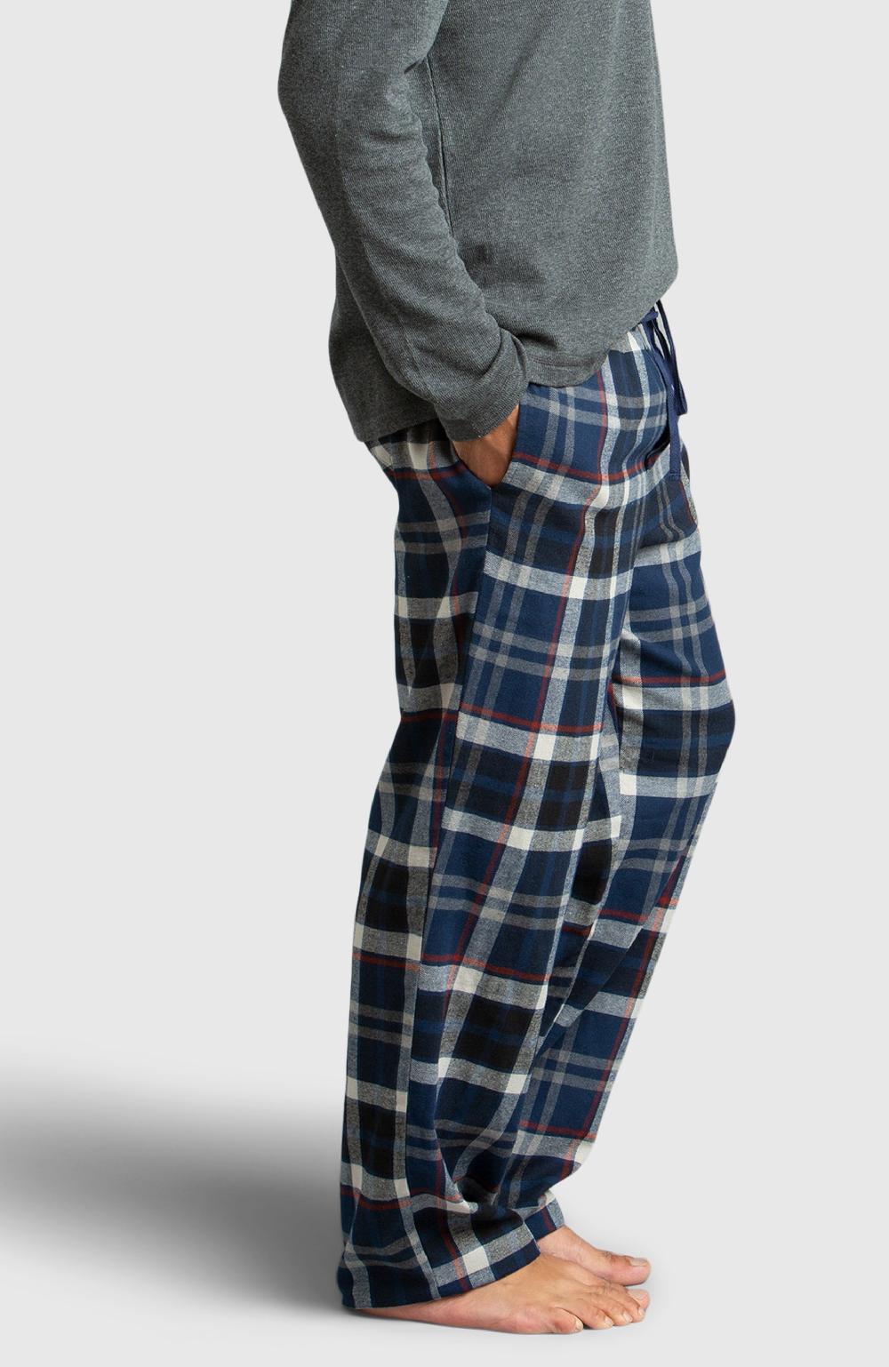 Boston Traders Blue & Black Flannel Plaid Pyjama