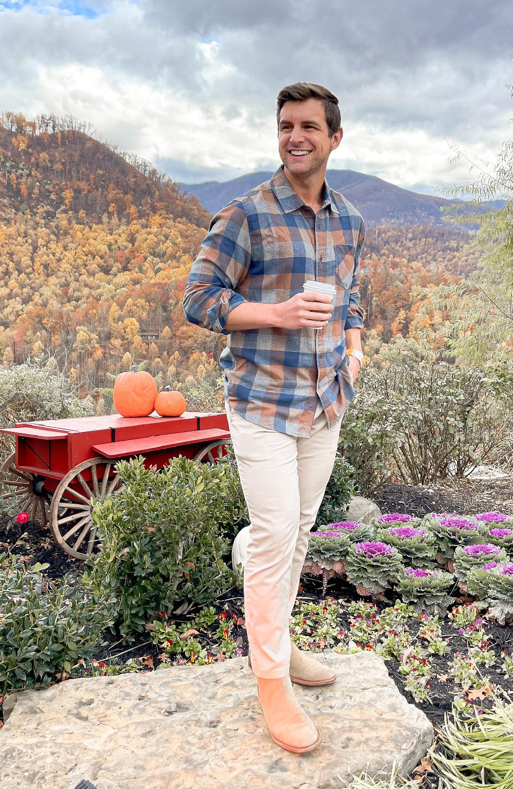 Boston Traders Blue Walnut Plaid Flannel Shirt