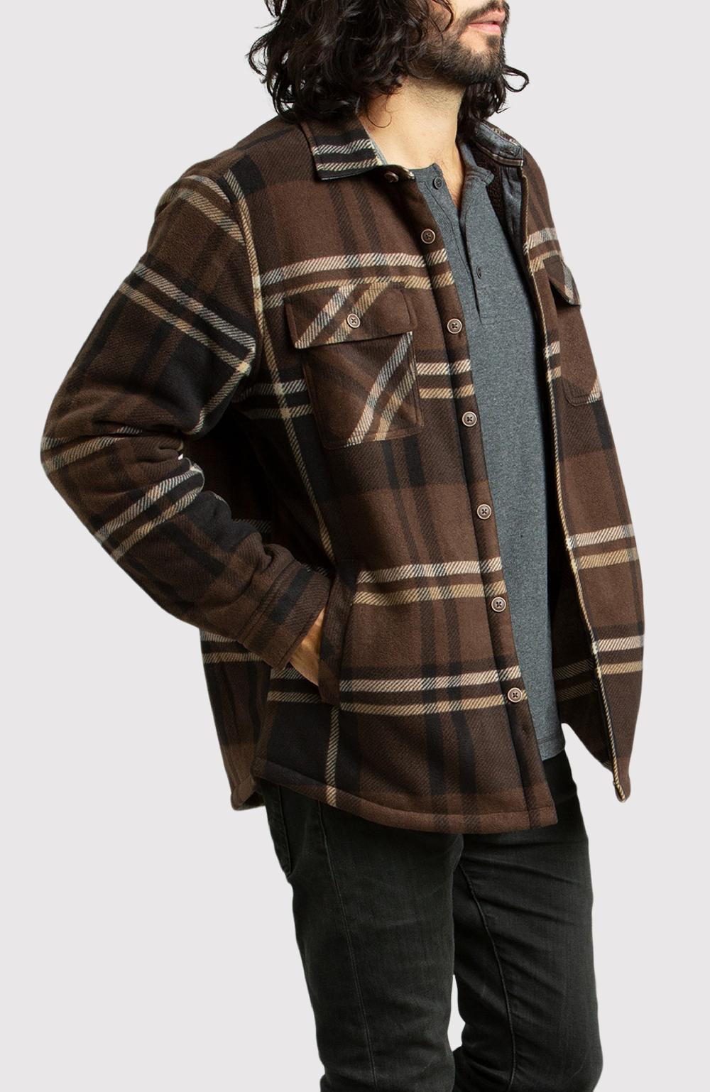 Boston Traders Brown Polar Fleece Shirt Jacket