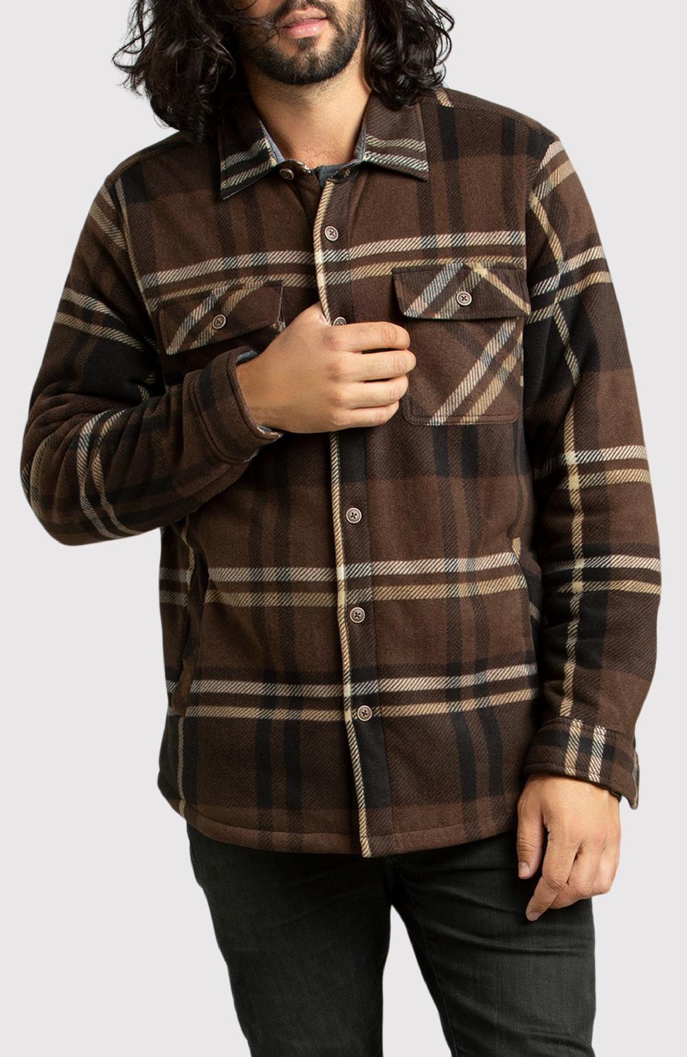 boston traders Brown Polar Fleece Shirt Jacket