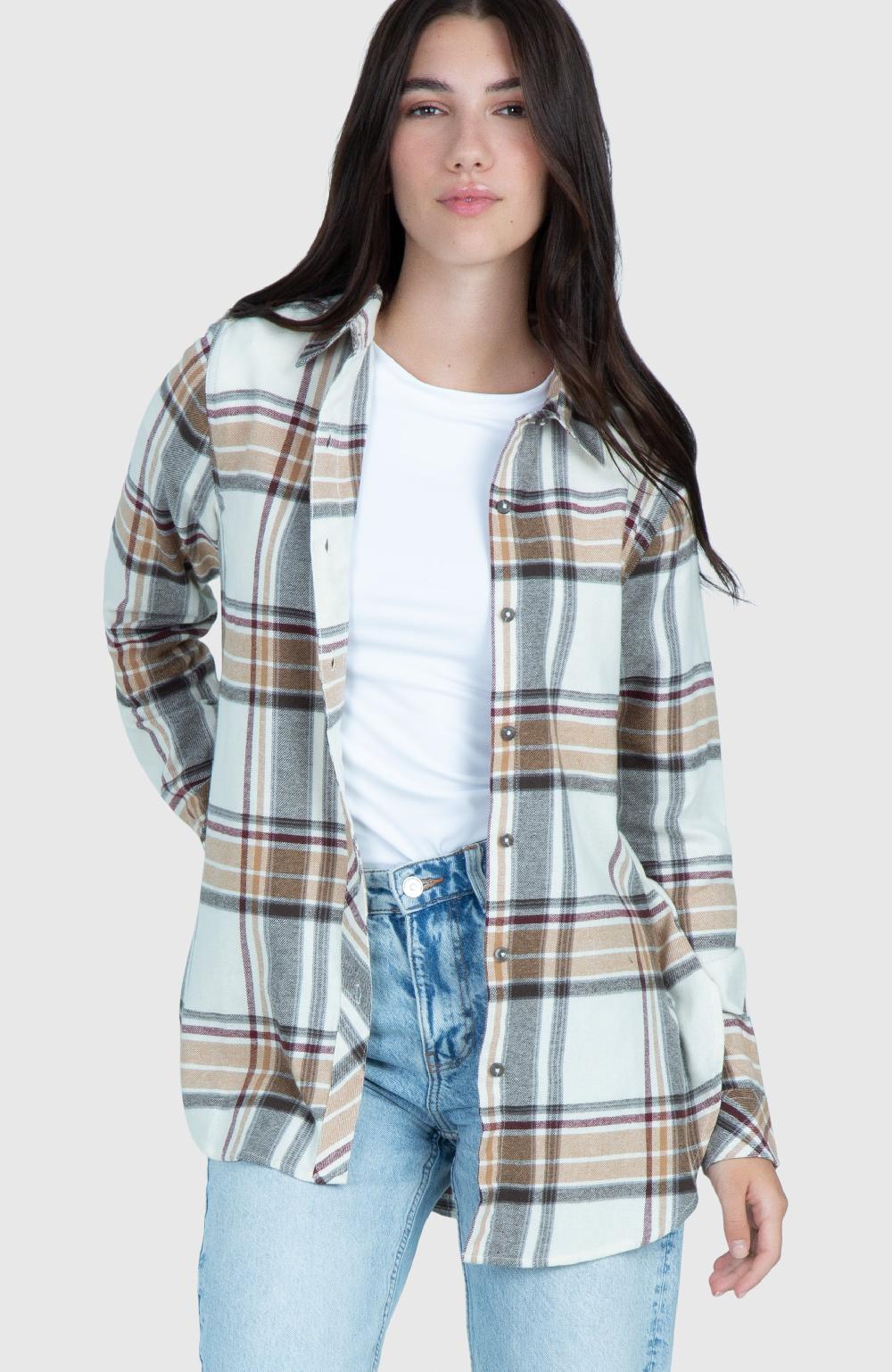 boston traders Brown Sugar Boyfriend Plaid Shirt