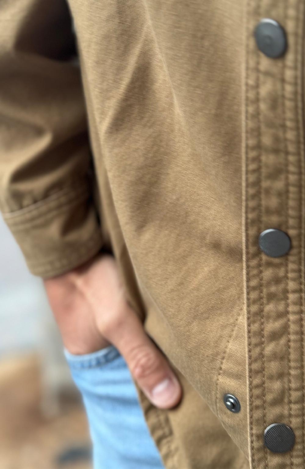 Boston Traders Camel Canvas Shirt Jacket