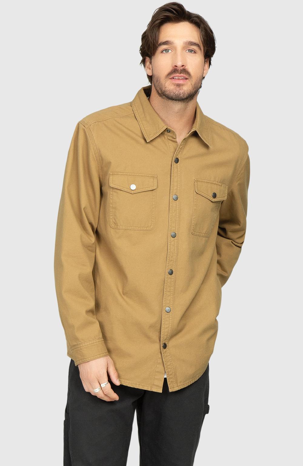 boston traders Camel Canvas Shirt Jacket