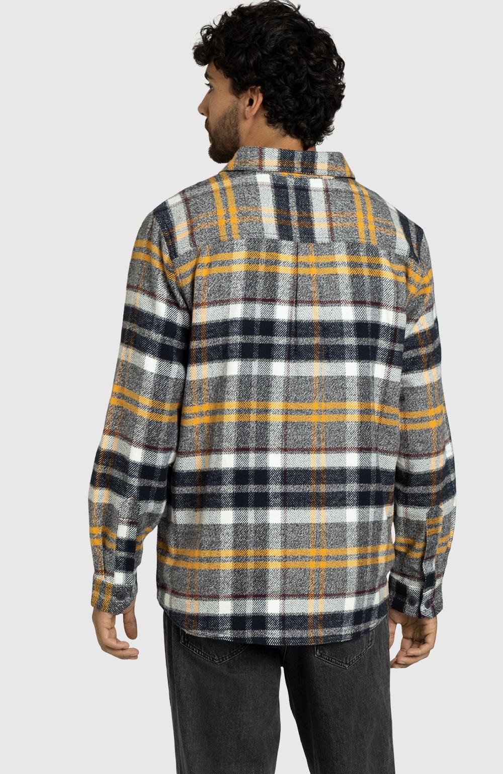 Boston Traders Dijon Melange Plaid Overshirt