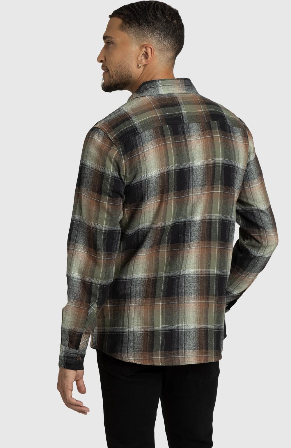 Boston Traders Dusty Olive Plaid Flannel Shirt