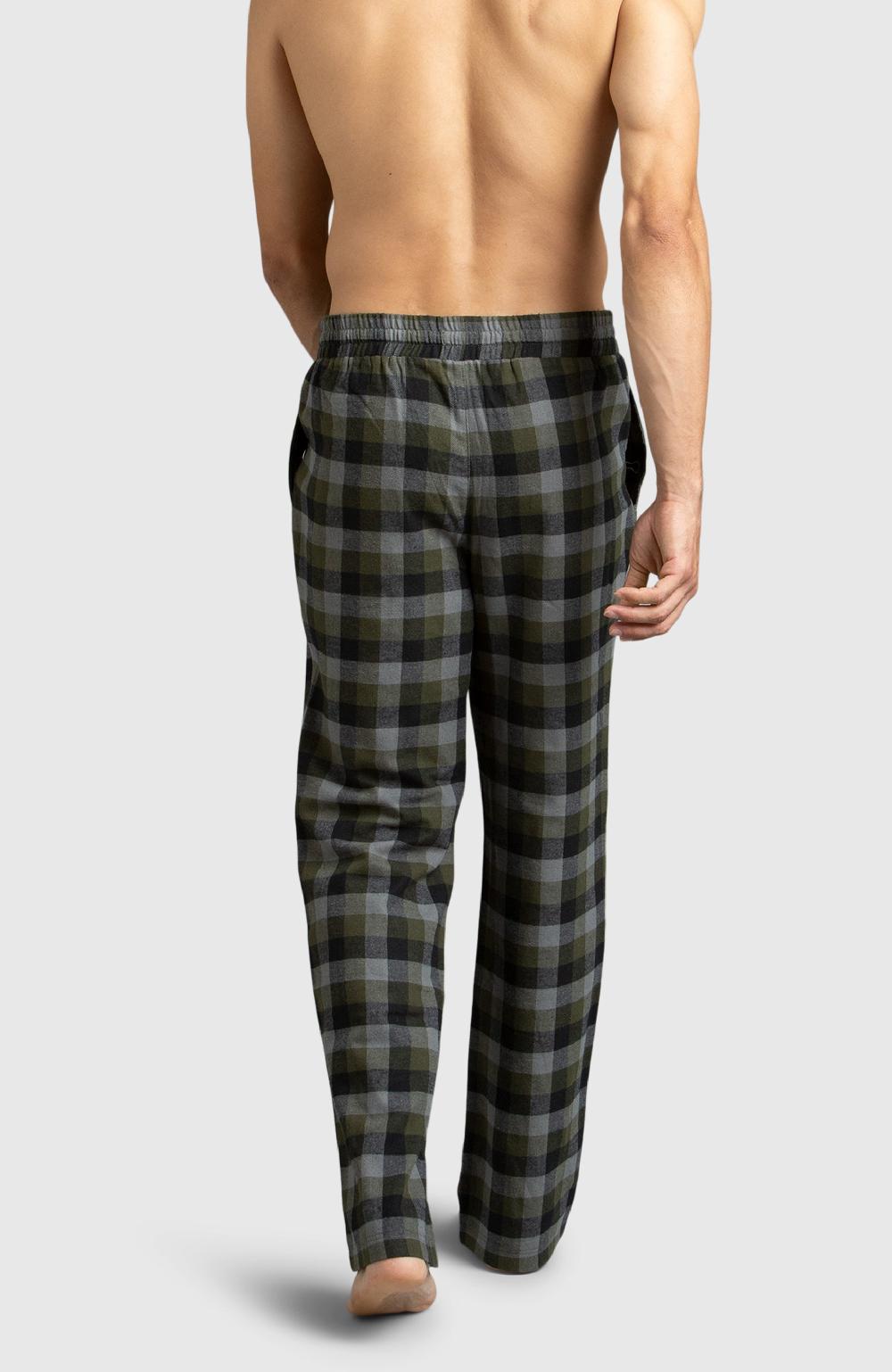 Boston Traders Green & Black Flannel Plaid Pyjama