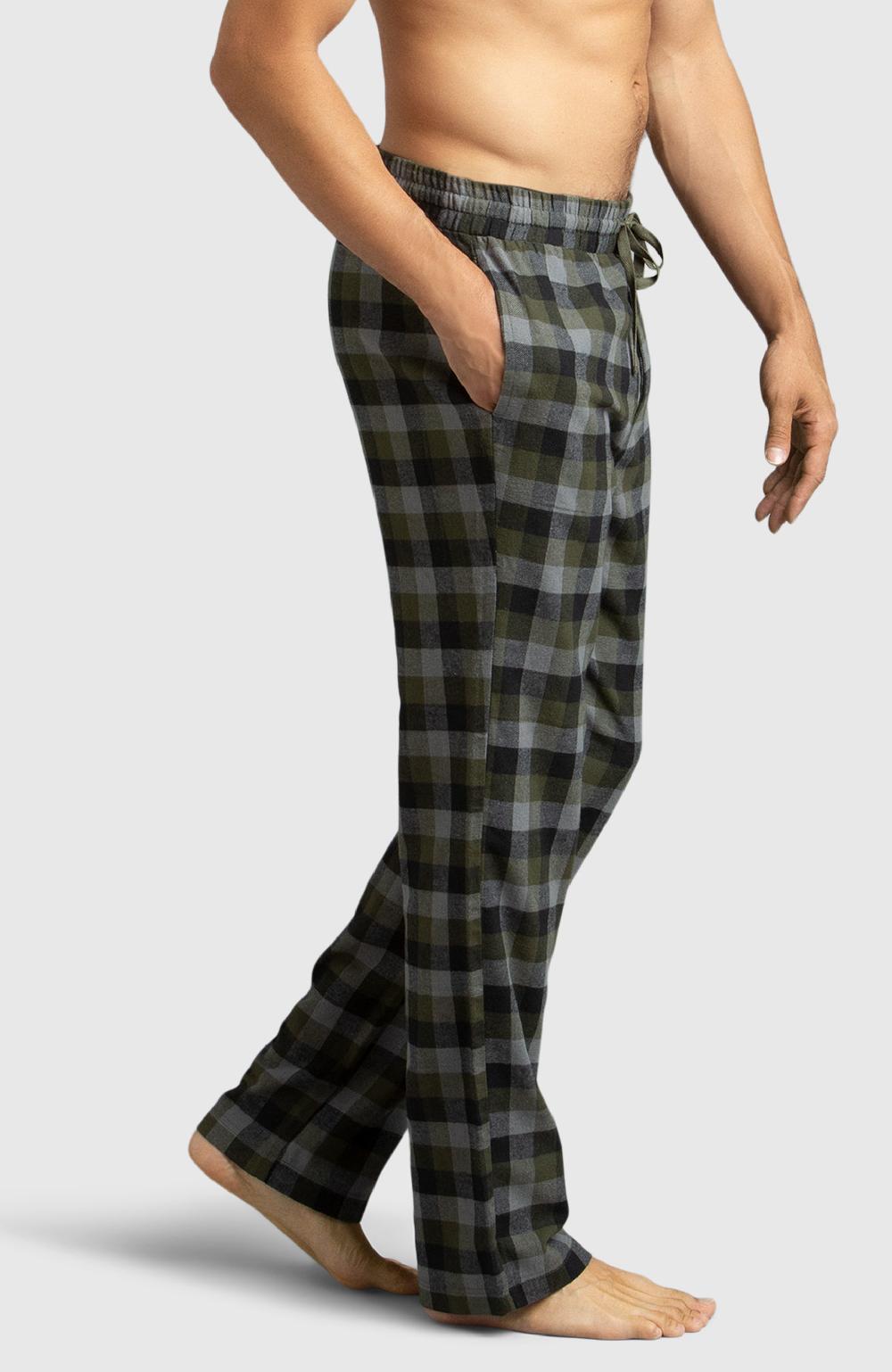 Boston Traders Green & Black Flannel Plaid Pyjama