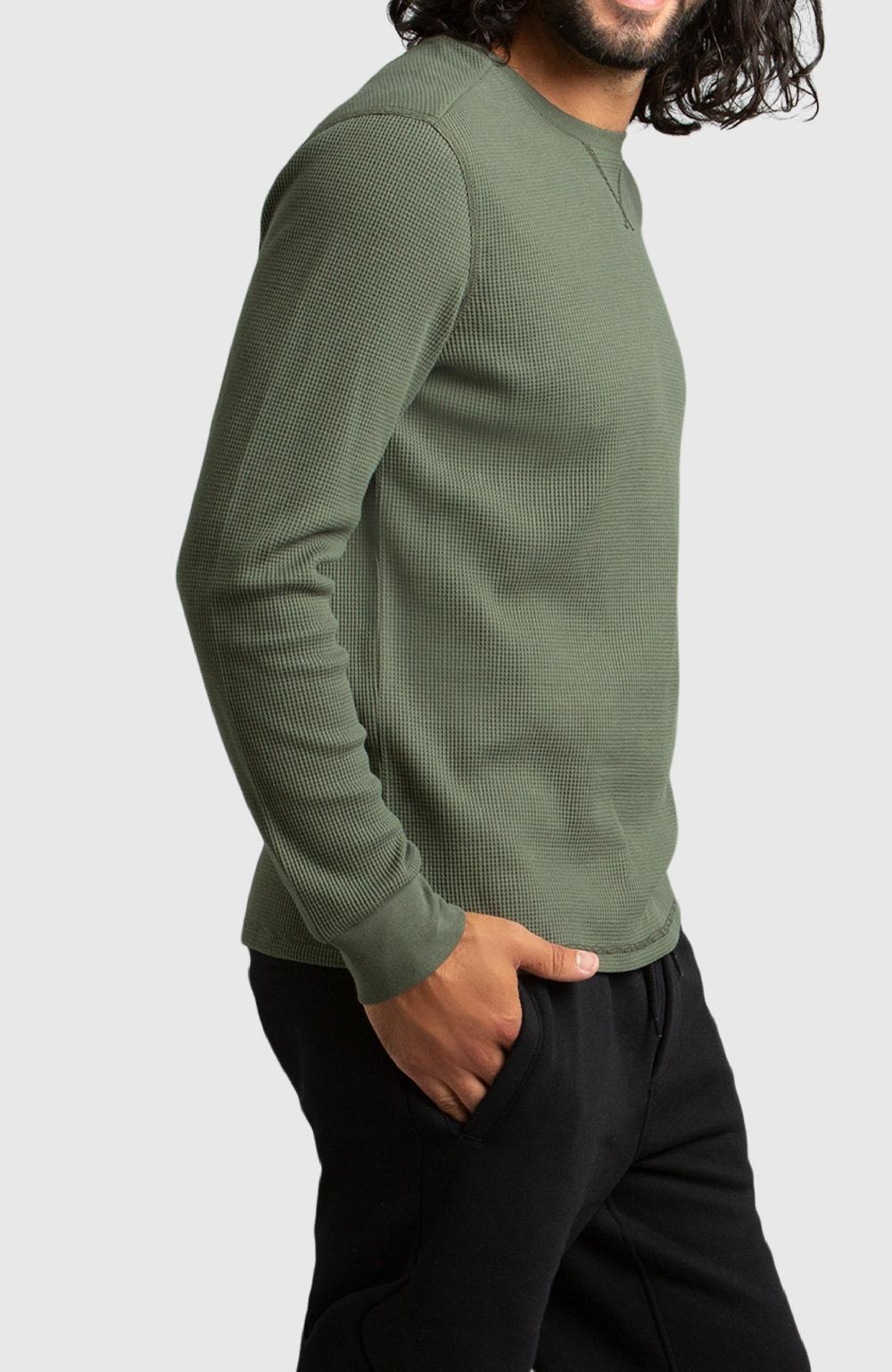 Boston Traders Green Waffle Crewneck Sweater
